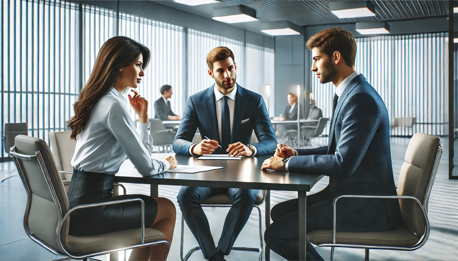 Business people chatting about cybersecurity channel sales training for MSP partners