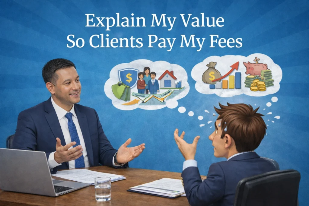 Ian Genius explain my value so clients pay my fees with clear financial messaging