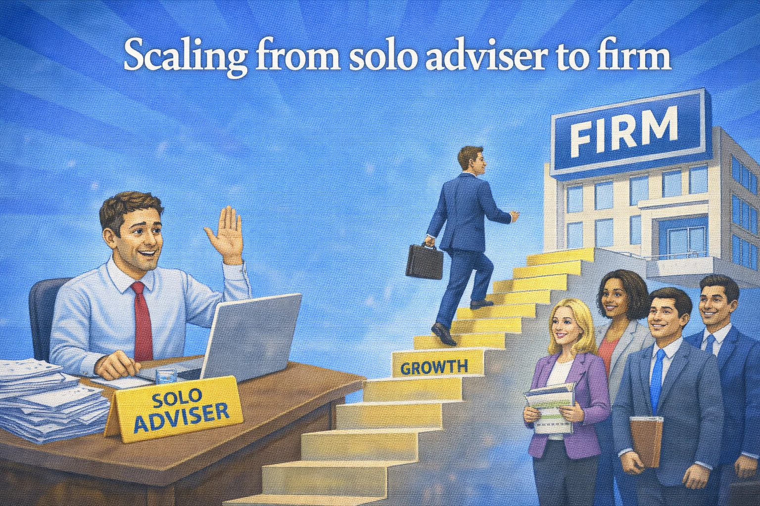 Scaling from solo adviser to firm